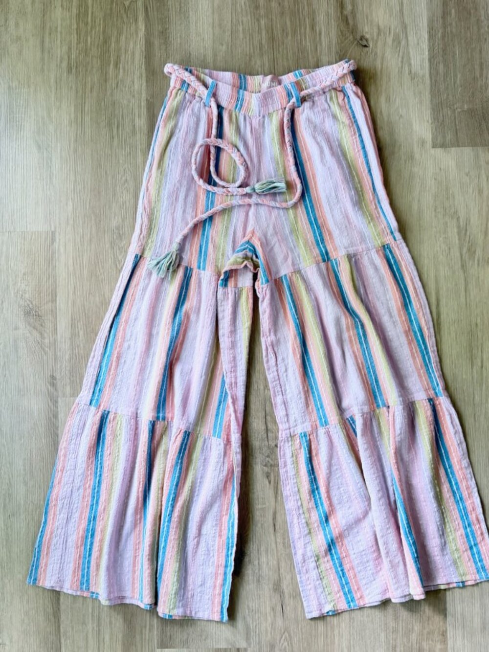 SHOW ME YOUR MUMU Wide Leg Pull-On Cotton Trouser Pants SMALL